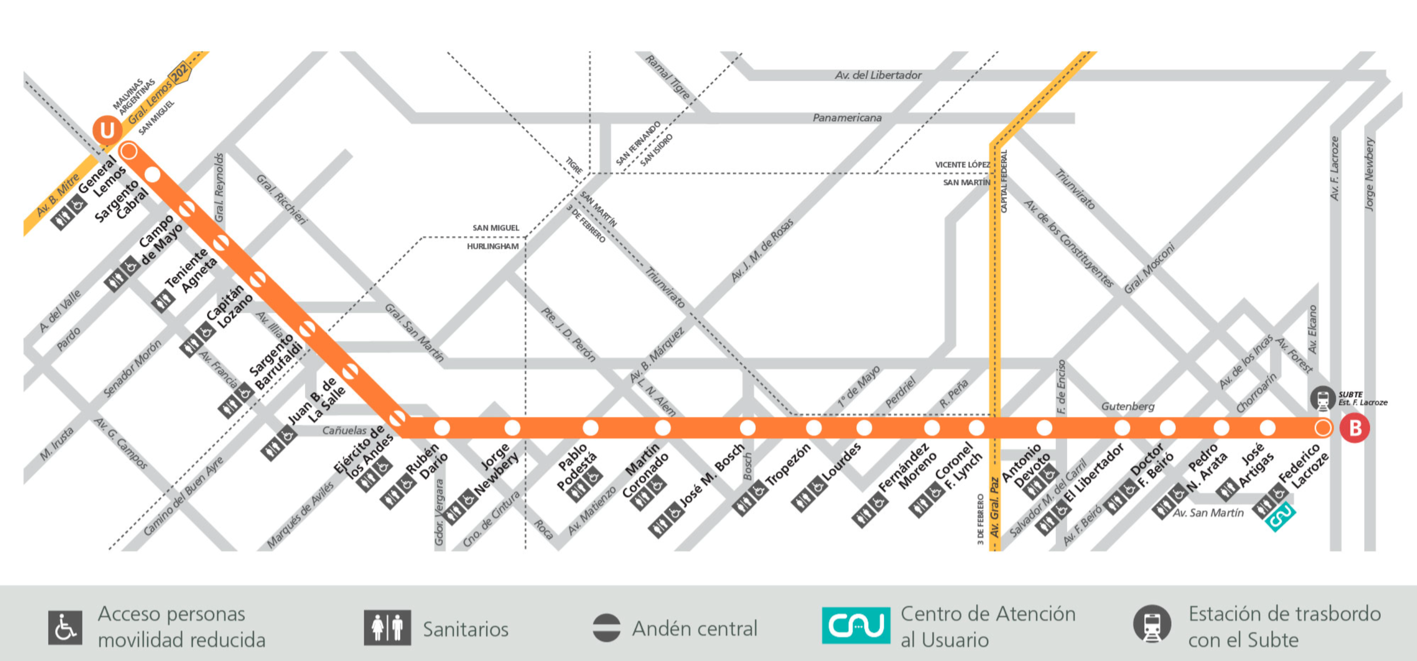 Recorrido Tren Urquiza